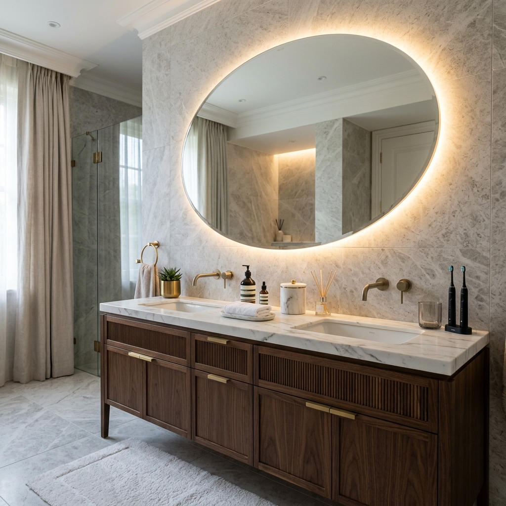 Şık Banyo Ayna Tasarımı